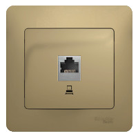 Розетка компьютерная RJ45 категория 5E Титан Glossa