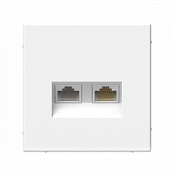 Розетка двойная компьютерная RJ45+RJ45 категория 6А Лотос ArtGallery
