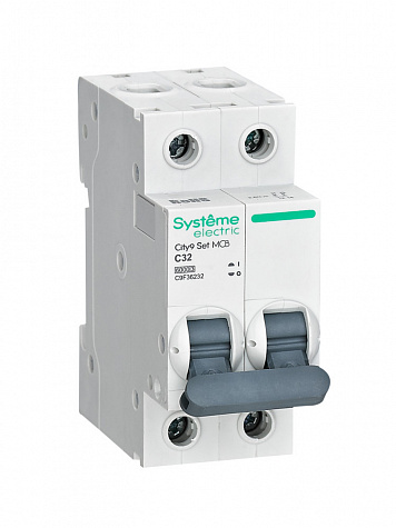 Systeme Electric City9 Set Автоматический выключатель (АВ) С 32А 2P 6kA 230В