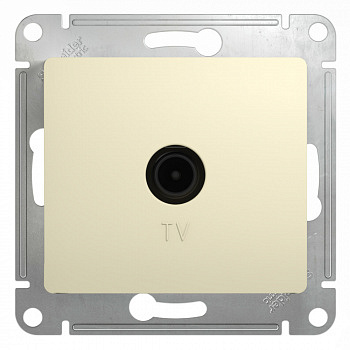 Розетка телевизионная TV оконечная 1DB Бежевый Glossa