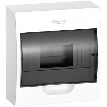 Корпус навесной с прозрачной дверью 1ряд/8модулей IP40 IK07 63А 2 клеммы City9 Box (Easy9)