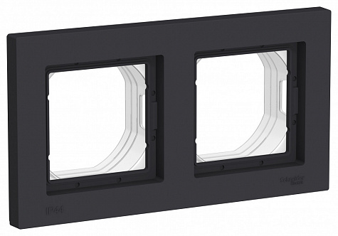 Рамка IP44 2-постовая Карбон AtlasDesign Aqua