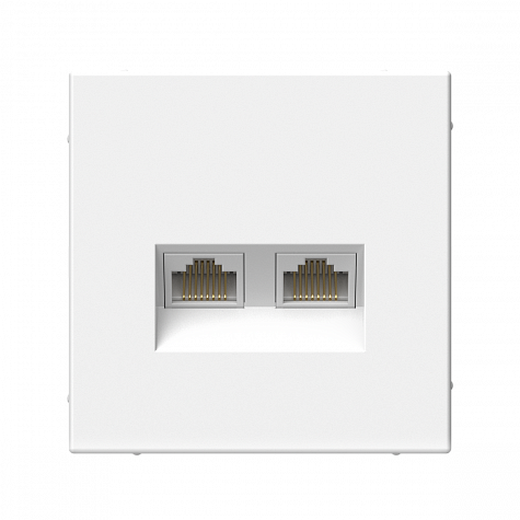 Розетка двойная компьютерная RJ45+RJ45 категория 6А Лотос ArtGallery