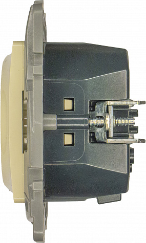 Розетка с заземлением с USB тип C  Etika со шторками 16А 250В 1500мА 7,5Вт автозажимы Слооновая кост