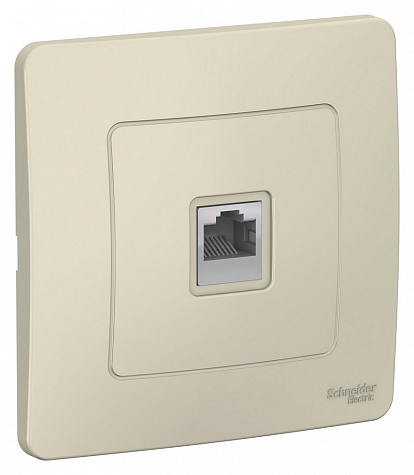 Наружная розетка RJ45 категории 5E Молочный Blanca