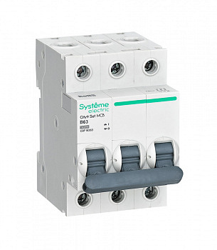 Systeme Electric City9 Set Автоматический выключатель (АВ) B 63А 3P 6kA 400В