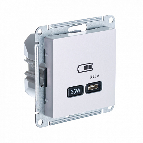 USB Розетка тип-C 65W высокоскоростная зарядка QC PD Жемчуг AtlasDesign