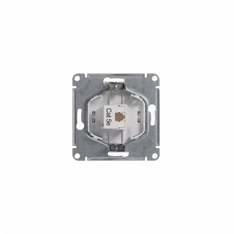 Розетка компьютерная RJ45 категория 5E Белый Glossa