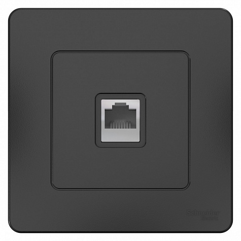 Наружная розетка RJ45 категории 5E Антрацит Blanca