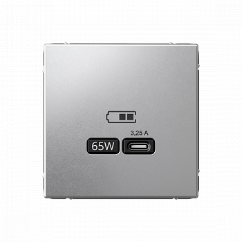 Розетка USB тип-С 65Вт высокоскоростная зарядка QC PD Алюминий ArtGallery