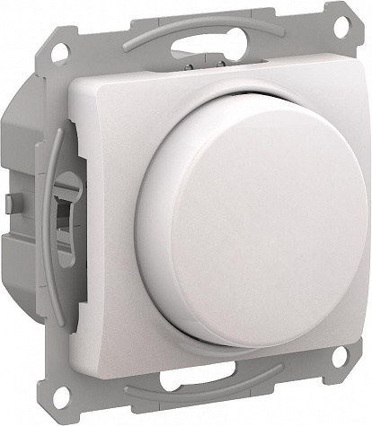 Светорегулятор (диммер) повор-нажимонй LED, RC, 400Вт Перламутр Glossa