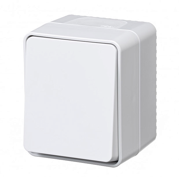 Выключатель 1-клавишный открытая установка Белый 10А AtlasDesign Profi54