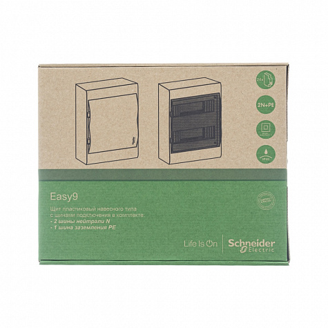 Корпус навесной с прозрачной дверью 2ряда/24модуля IP40 IK07 63А 2 клеммы City9 Box (Easy9)