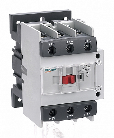 Контактор 95А 220В АС3 1НО+1НЗ КМ-103 DEKraft 