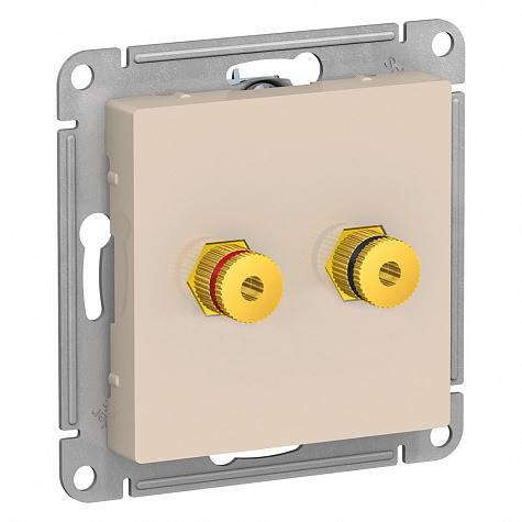 Аудиорозетка двойная mini-jack mini-jack Бежевый AtlasDesign