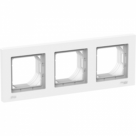 Рамка IP44 3-постовая Белый AtlasDesign Aqua