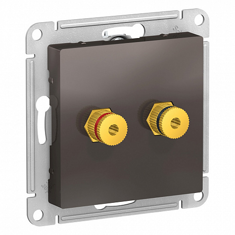 Аудиорозетка двойная mini-jack Мокко AtlasDesign