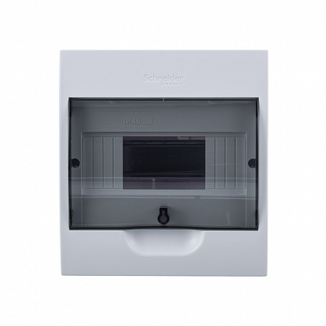 Корпус навесной с прозрачной дверью 1ряд/8модулей IP40 IK07 63А 2 клеммы City9 Box (Easy9)