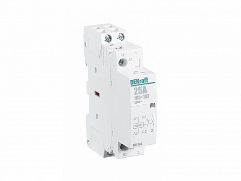 Модульный контактор 1НО+1НЗ 25А 230В МК-103 Dekraft