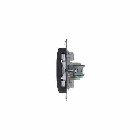 Розетка компьютерная RJ45 категория 5Е Антрацит Glossa