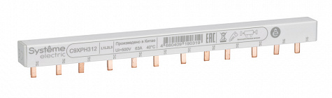 Systeme Electric Шинка Греб. 3P (L1L2L3) 18мм 12мод 63А
