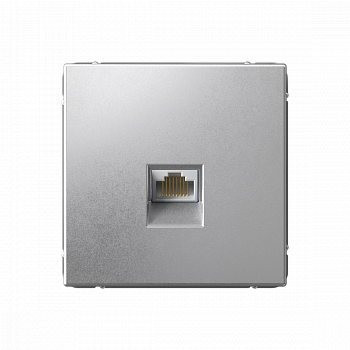 Розетка компьютерная RJ45 категория 6A Алюминий ArtGallery