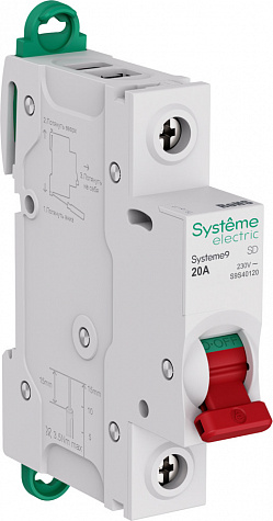 Выключатель нагрузки (ВН) 1P 20A 230В Systeme9