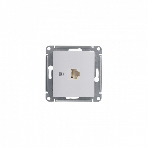 Розетка компьютерная RJ45 категория 5E Белый Glossa